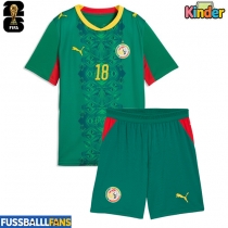 Senegal Ismaila Sarr #18 Auswärts Trikotsatz Kinder WM 2026 Kurzarm (+ Kurze Hosen)